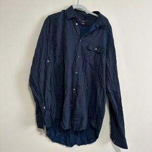 marc by marc jacobs classic fit button down shirt Navy Size Large